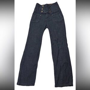 YNQ (Y Not) dark wash ultra high rise flare Leg VTG Y2K jeans Woman’s SZ.3